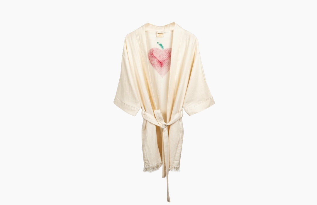 Apple Heart Kimono     (White)